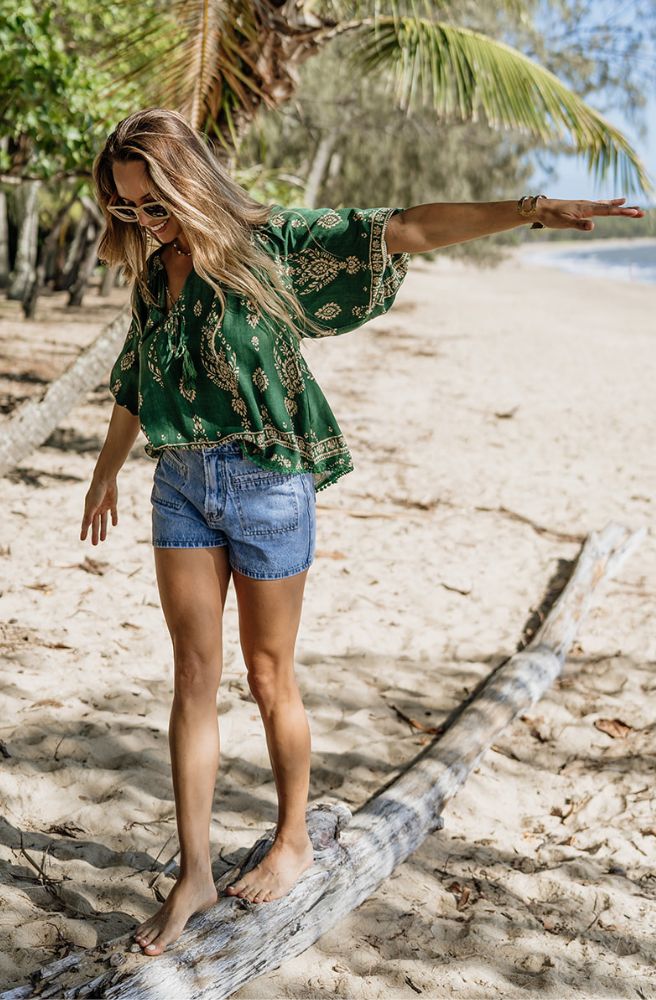 Jaase Kiva Print Rue Top