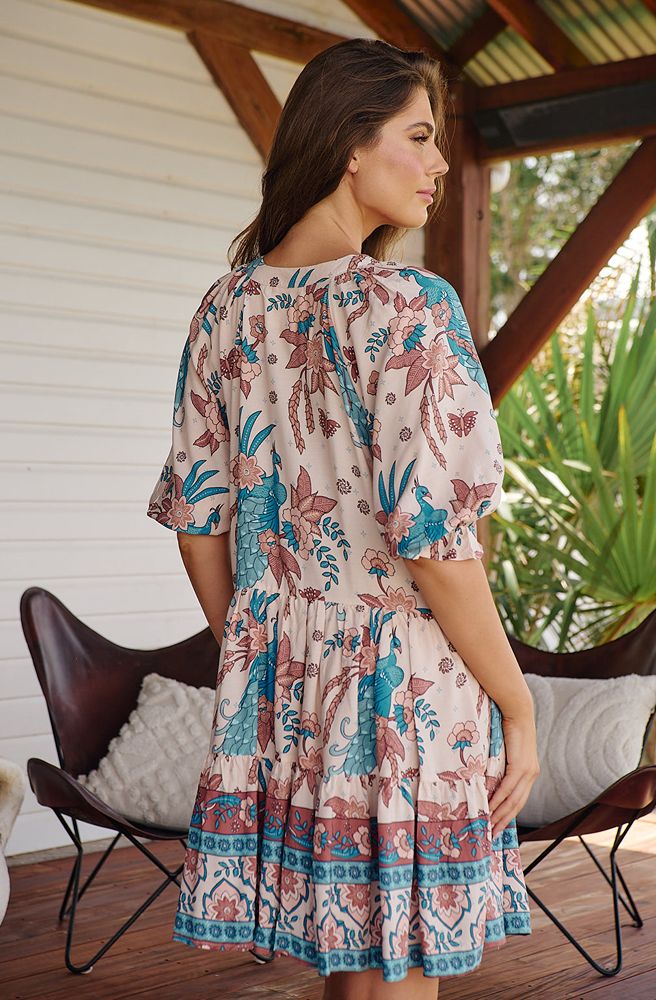 Jaase Symphony Petal Mini Dress, back full length view