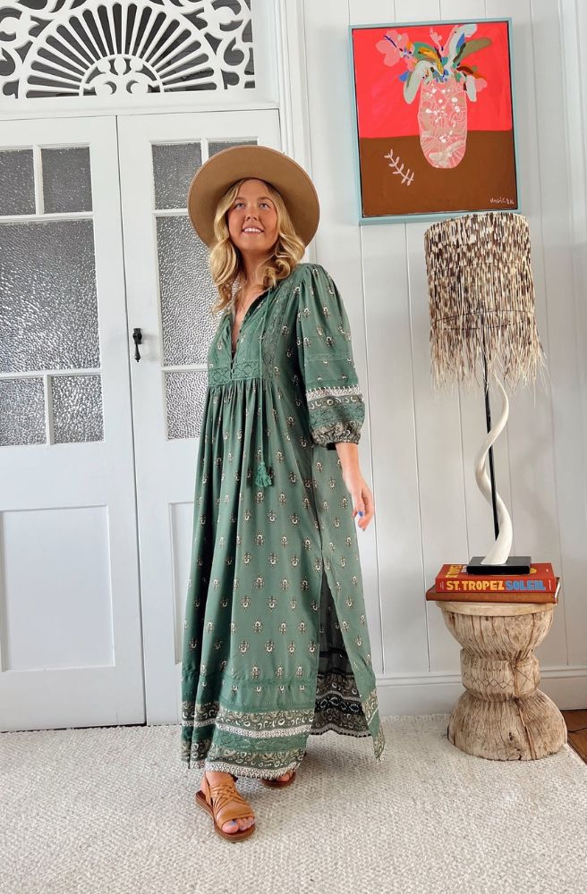 Jaase Viridian Print Meadow Maxi, By Jaase Australia