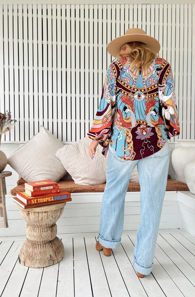 Jaase Wild Hearts Imogen Blouse, Rear View