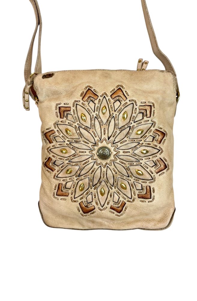 Kali Crossbody - Cream, close up detailed view