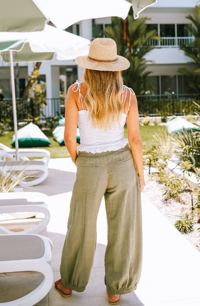 Kesh Pants Khaki, Rear View