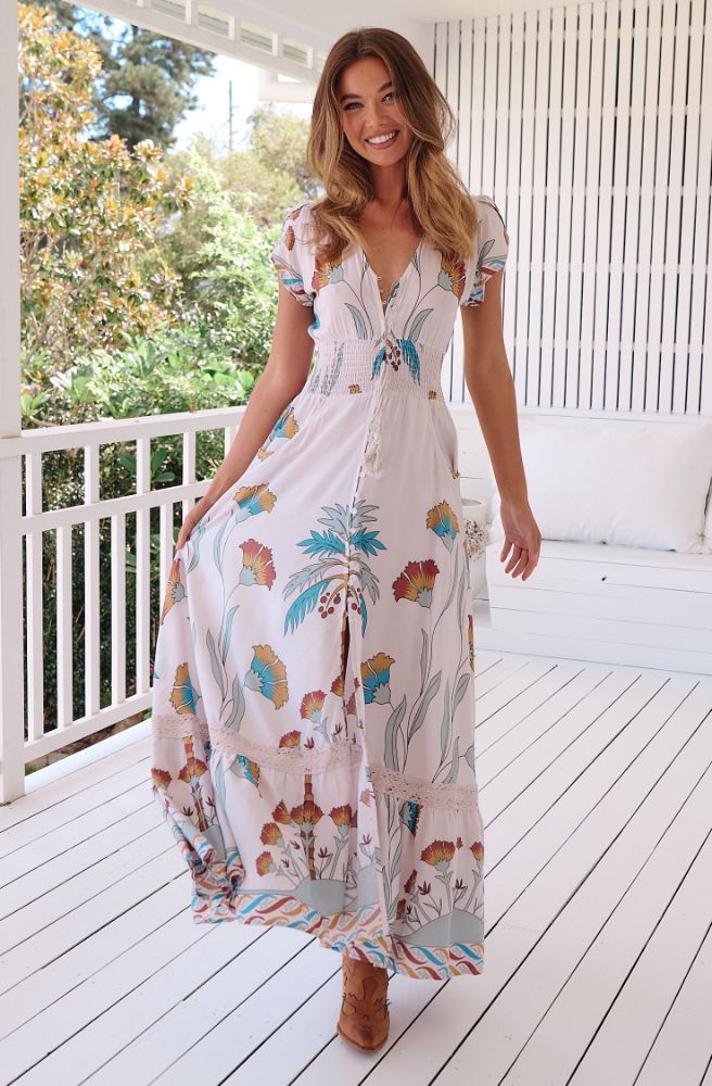 Jaase Palm Cove Print Romi Maxi Dress