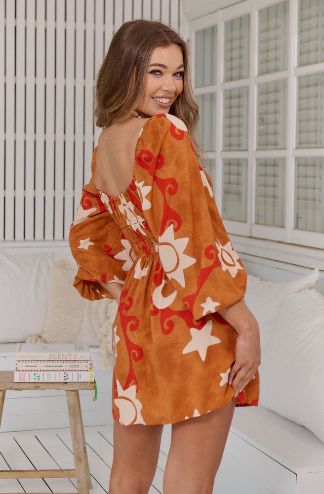 Jaase Sina Print Elena Mini Dress