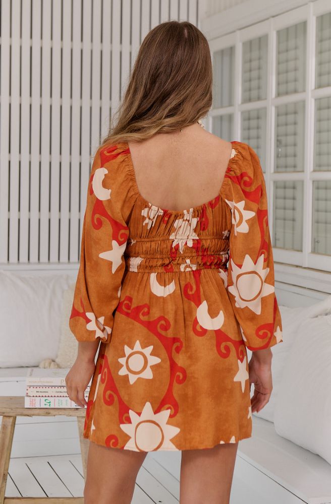 Jaase Sina Print Elena Mini Dress