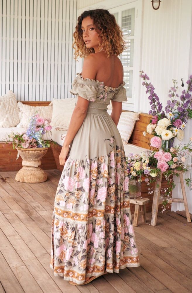 boho womens clothing australia jaase claudette maxi dress adore you print