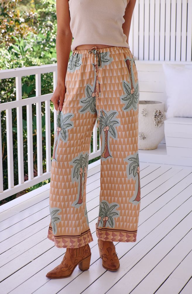 Jaase Sahara Sunset Print Cici Pants, Wide Leg