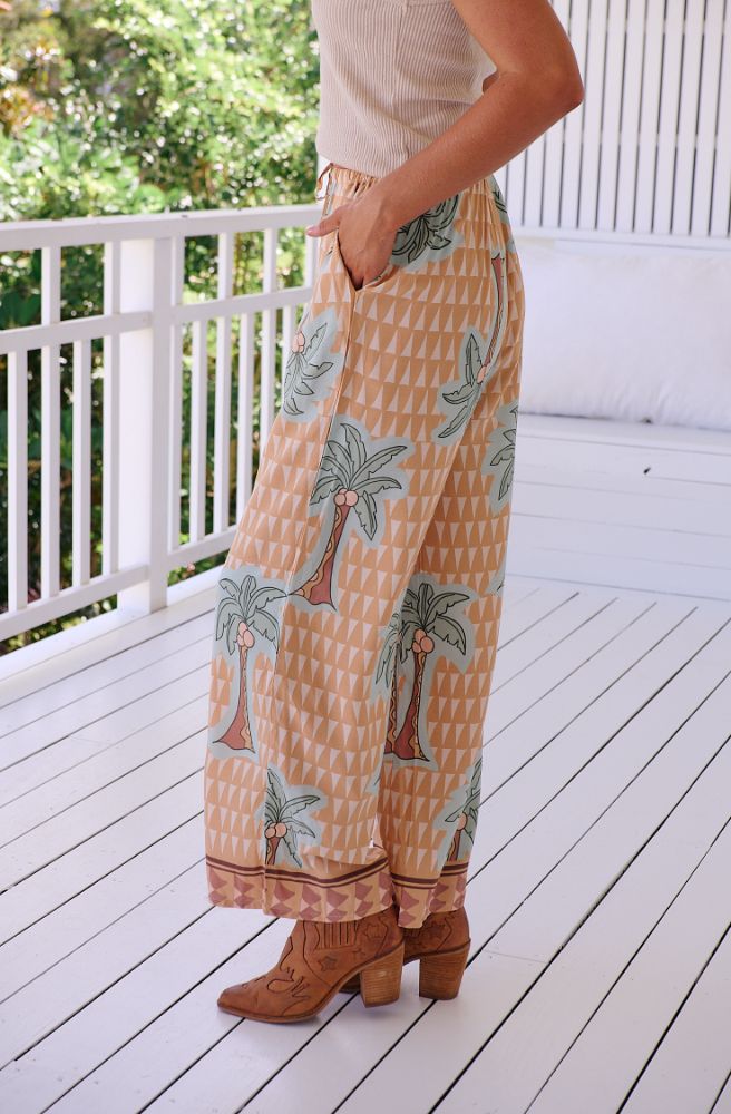 Jaase Sahara Sunset Print Cici Pants