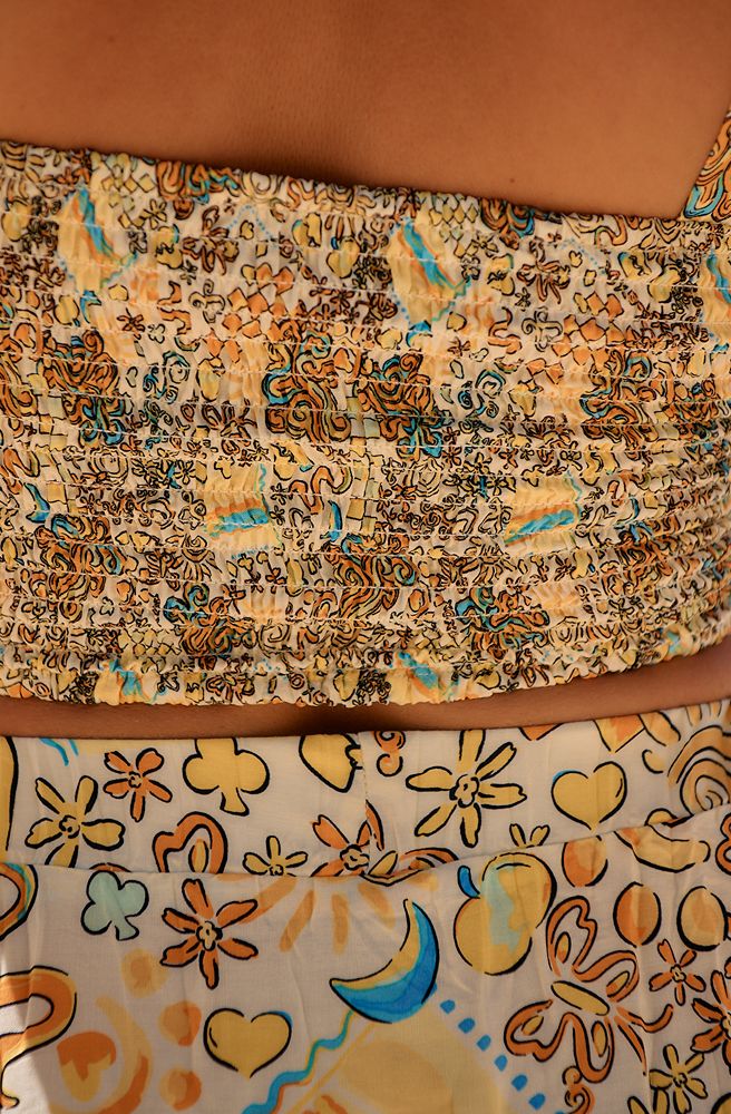 Jaase Sonnie Print India Bustier Top