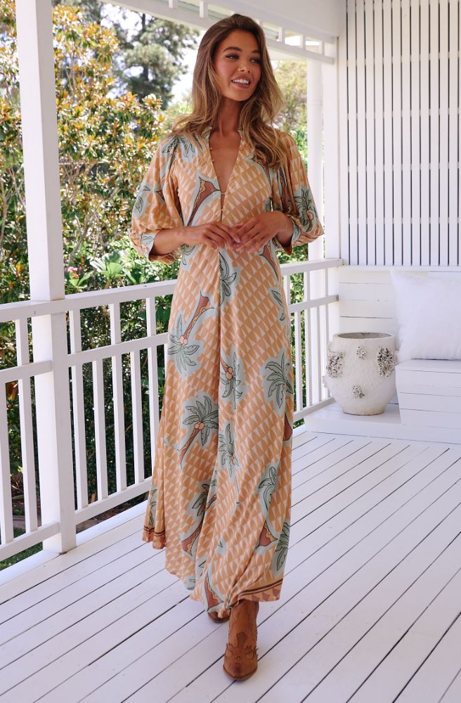Jaase Sahara Sunset Print Zoie Maxi Dress
