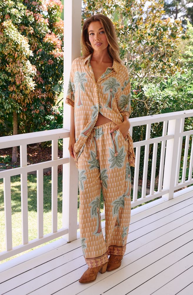Jaase Sahara Sunset Print Cici Pants