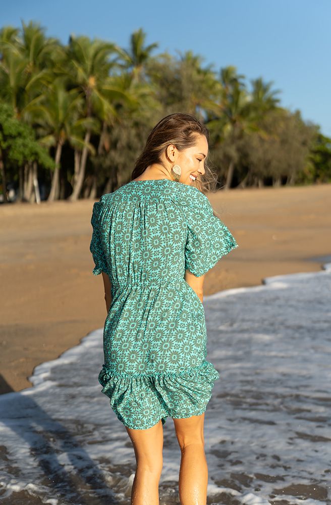 Teal Daisy Nicki Mini Dress