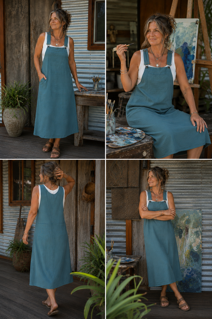 Gypsy Thread 3/4 Pinafore Green