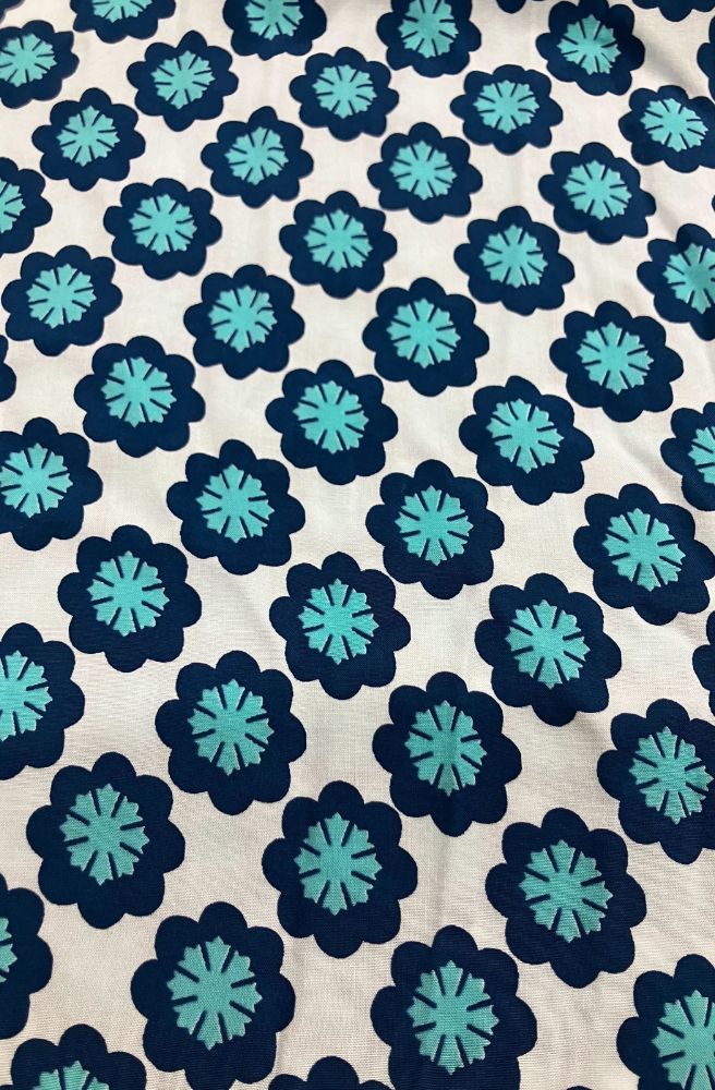 Luna Bleu Queen Pants, Luna Blue Print Detail