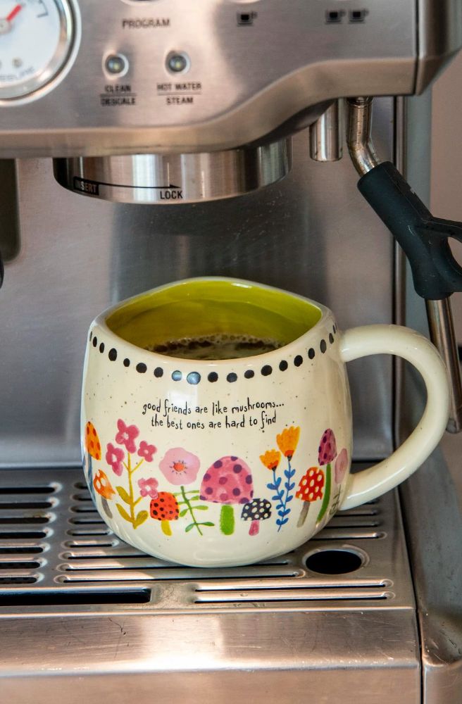 gift idea friendship themed mug floral design positive affirmation