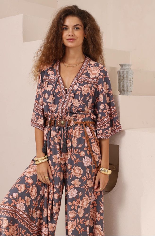 Navy Print Top