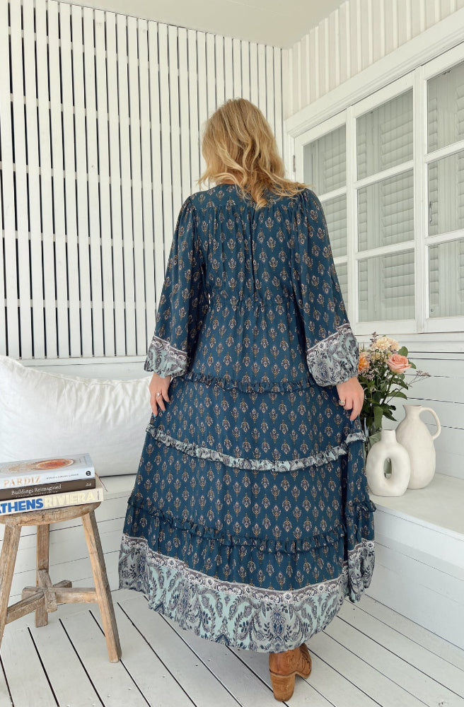 Jaase Nico Print Luciana Maxi Dress, Rear View