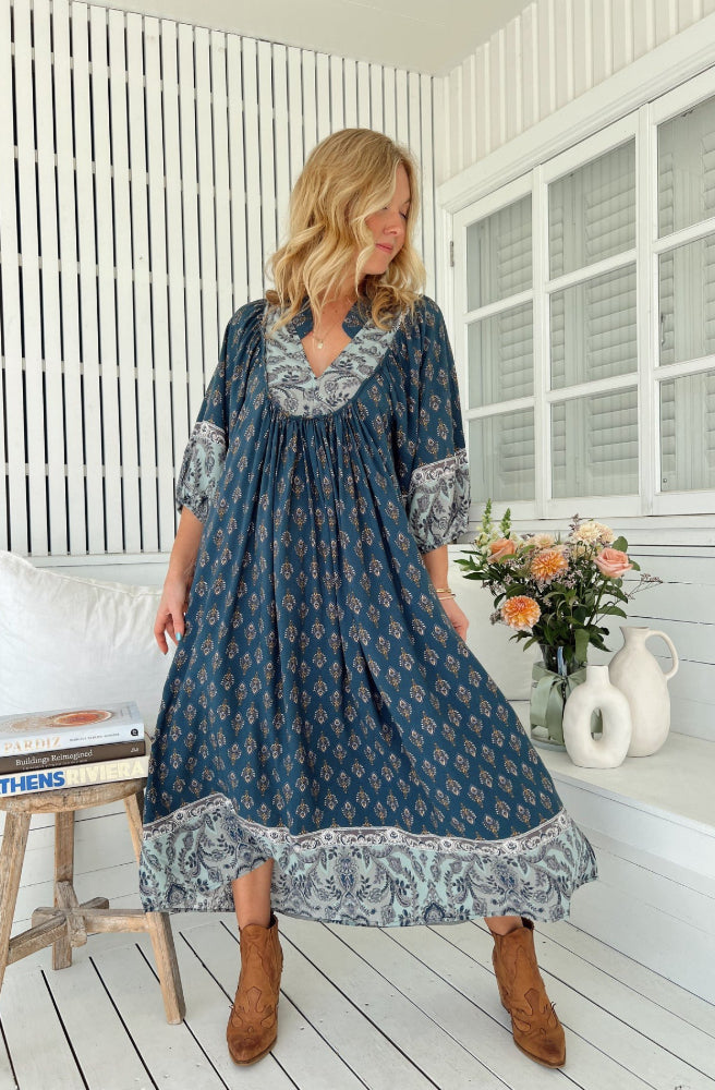 Jaase Nico Print Boheme Midi Dress