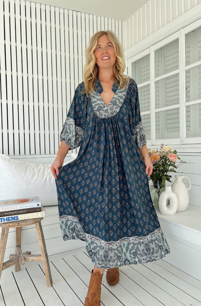 Jaase Nico Print Boheme Midi Dress