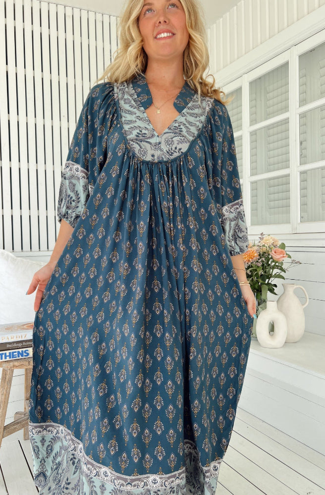 Jaase Nico Print Boheme Midi Dress