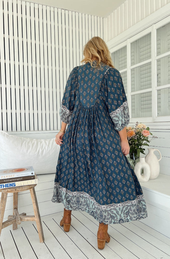 Jaase Nico Print Boheme Midi Dress, Rear View