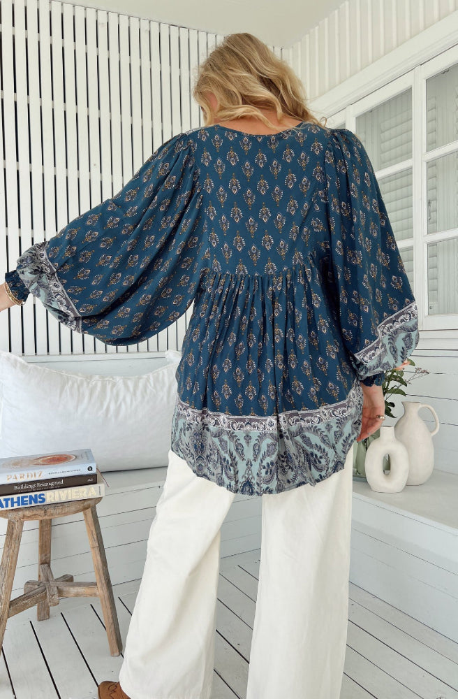 Jaase Nico Print Paloma Blouse, Rear View