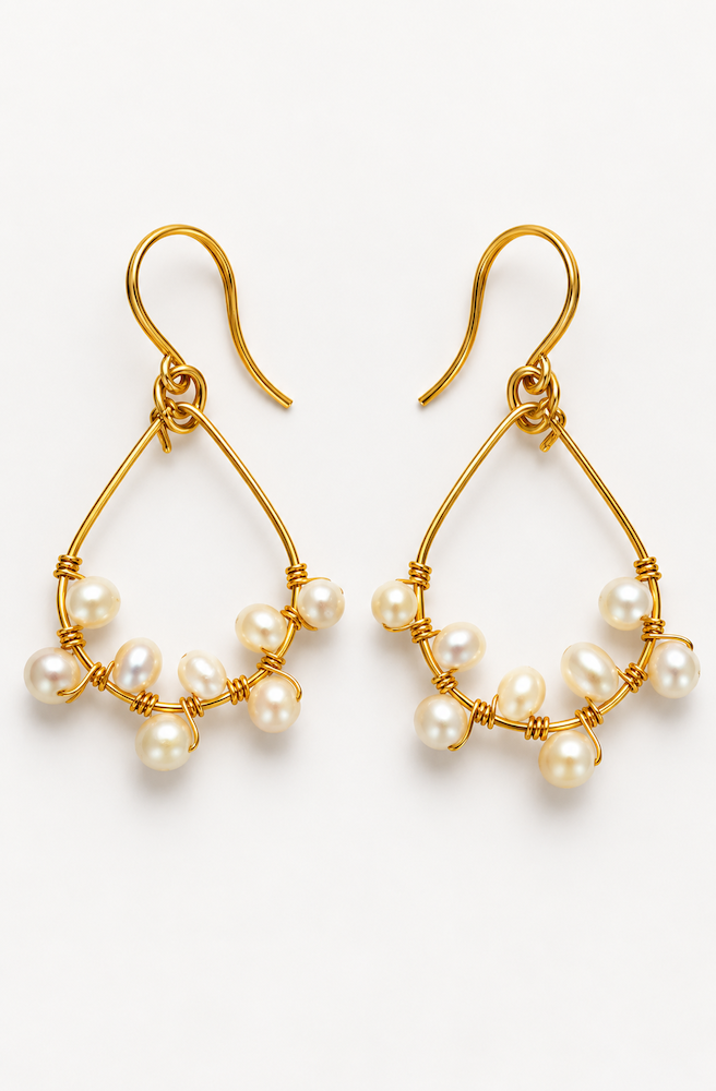 Pearl Wrap Hoops