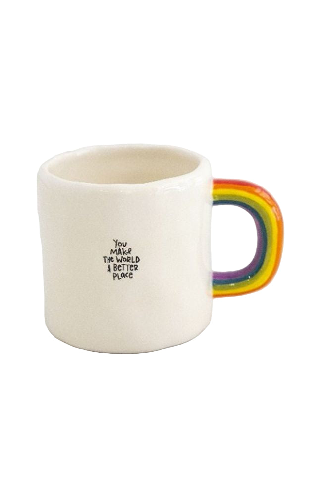 Rainbow Mug You Make World Better, cute quirky gift ideas