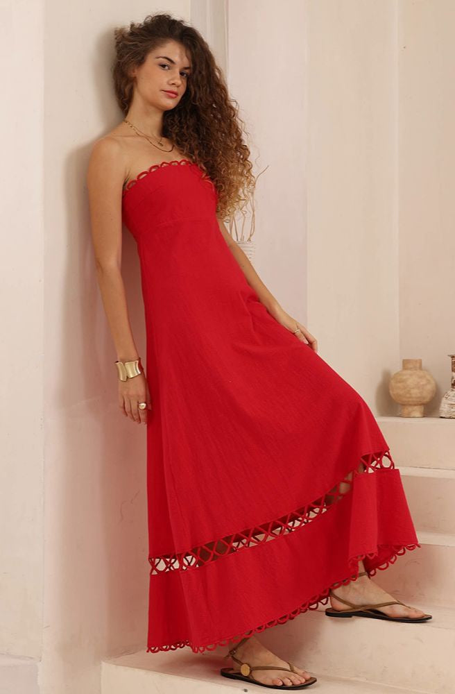 Ruby Horizon Wrap Maxi Dress, Boho Floral Print Women’s Maxi