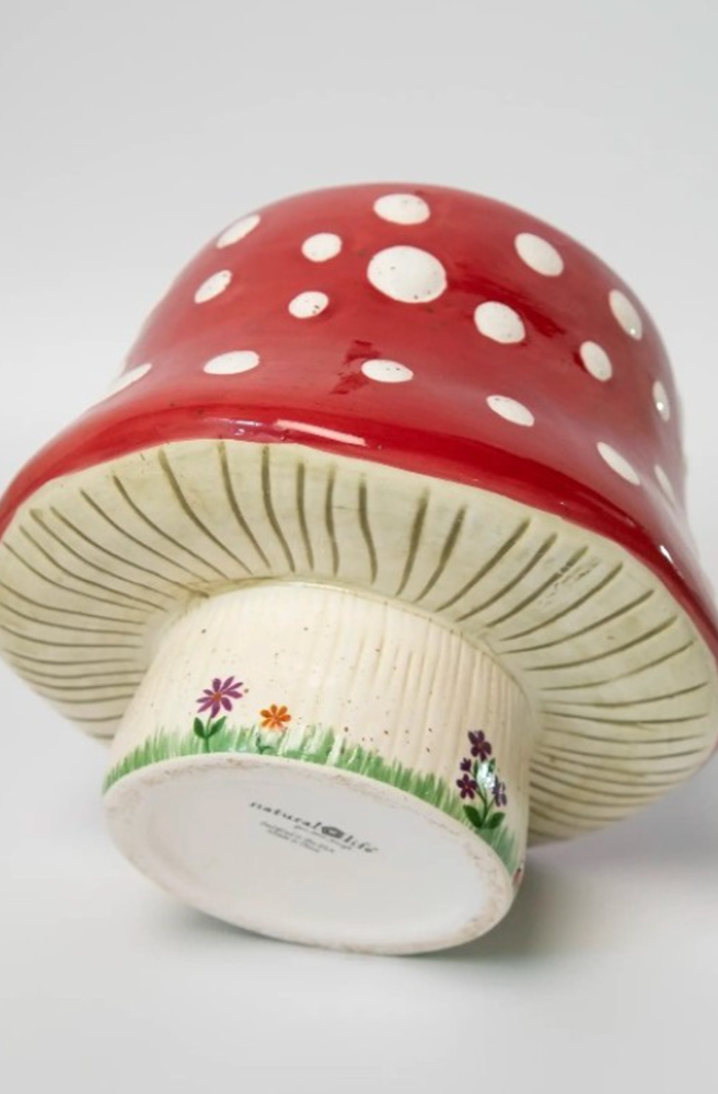 Ceramic Planter Red Mushroom