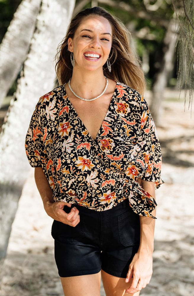 Seraphina Shazza Top. Women's Boho Resort Blouse