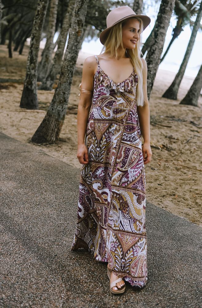 Sugar Plum Retro Dress, Retro Floral Print Dress