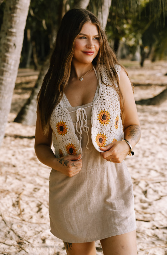 Sunflower Vest, Crochet Festival Style