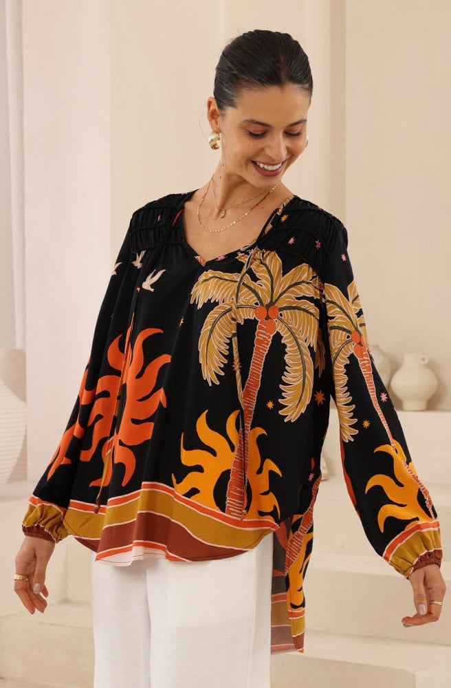 Sunspell Blouse, Boho Resort Style Top