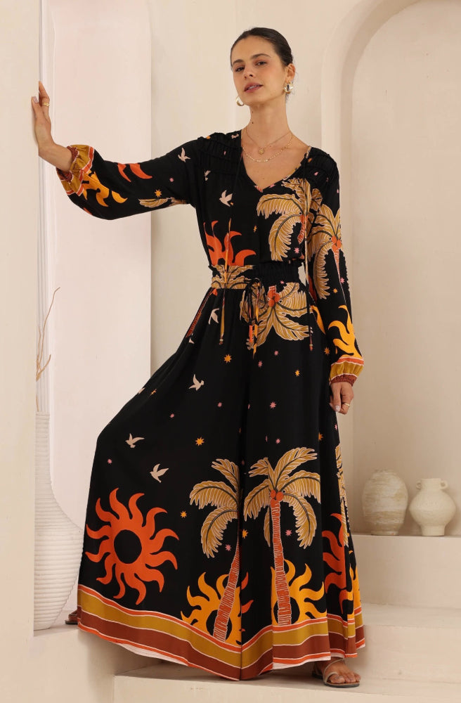 Sunspell Maxi Pants, Matching Set with Blouse