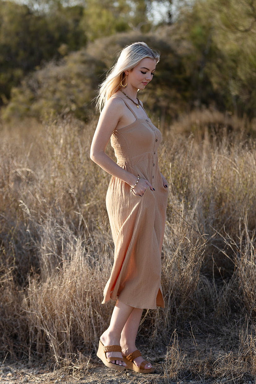 womens boho clothing online australia midi dress mocha colour