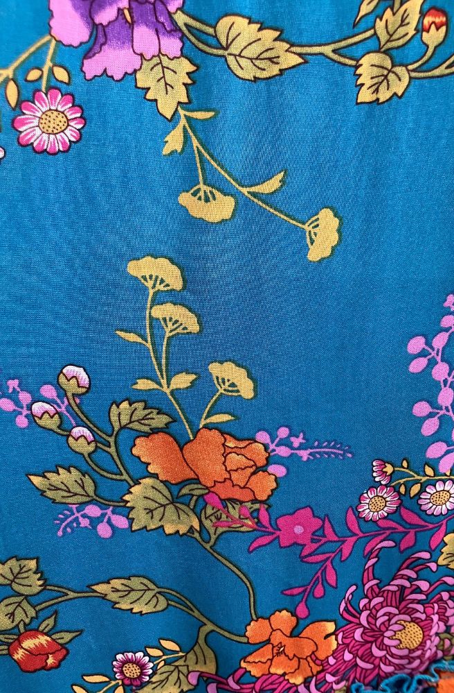 Teal Enchanted Forest Print Detail