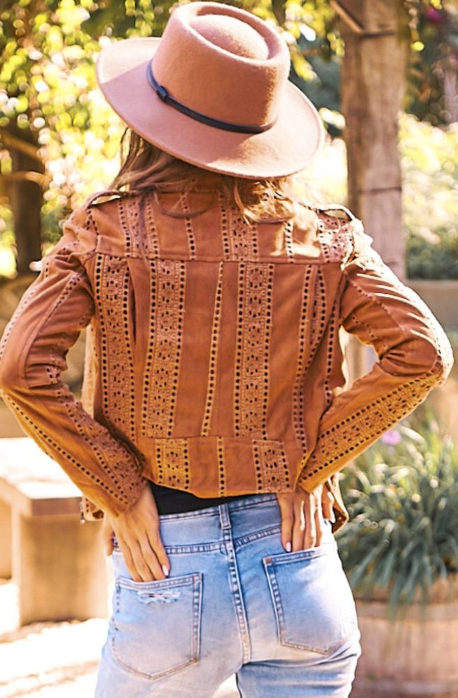 Jaase Jodi Jacket Tan, Rear View