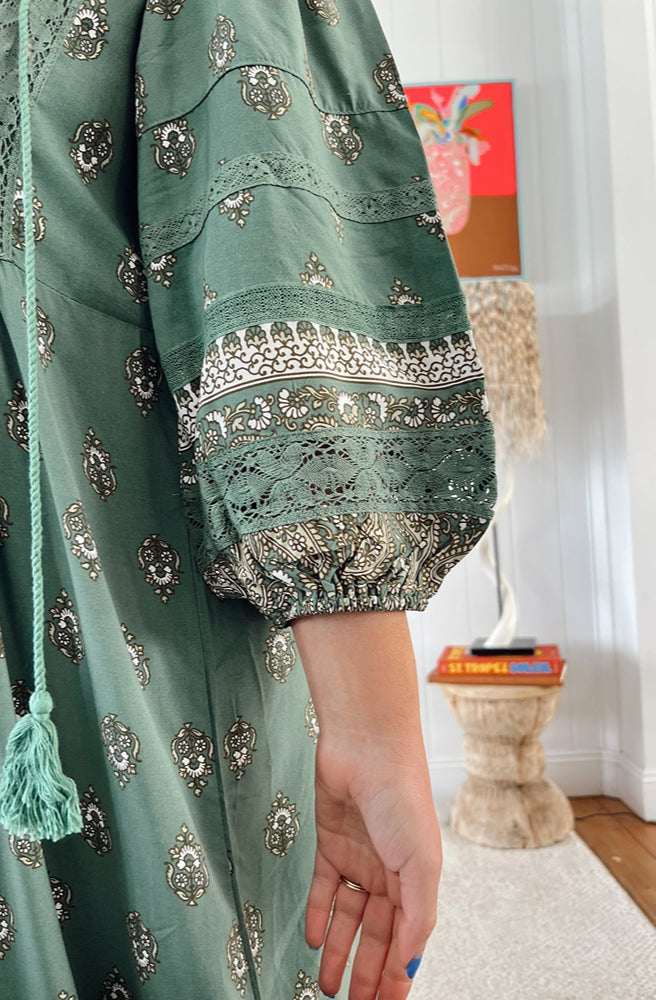 Jaase Viridian Print Meadow Maxi