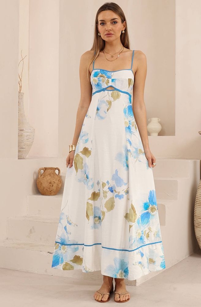 Aquila Santorini Maxi Dress Front View