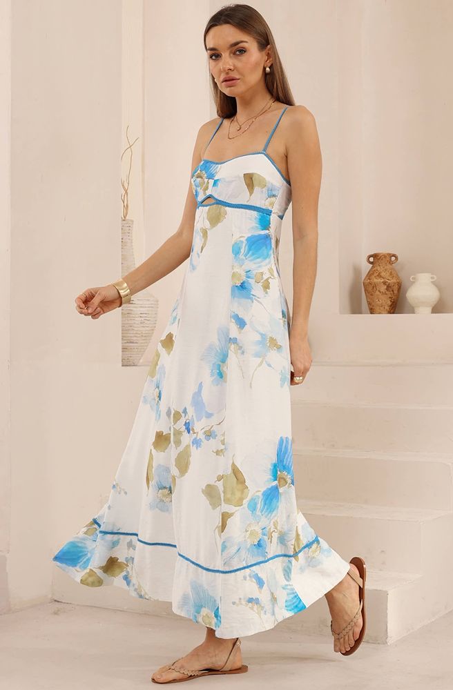 Aquila Santorini Maxi Dress Front View