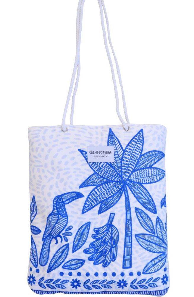 Tropicana towel folded into matching carry bag