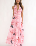 Blush Floral Halter Maxi