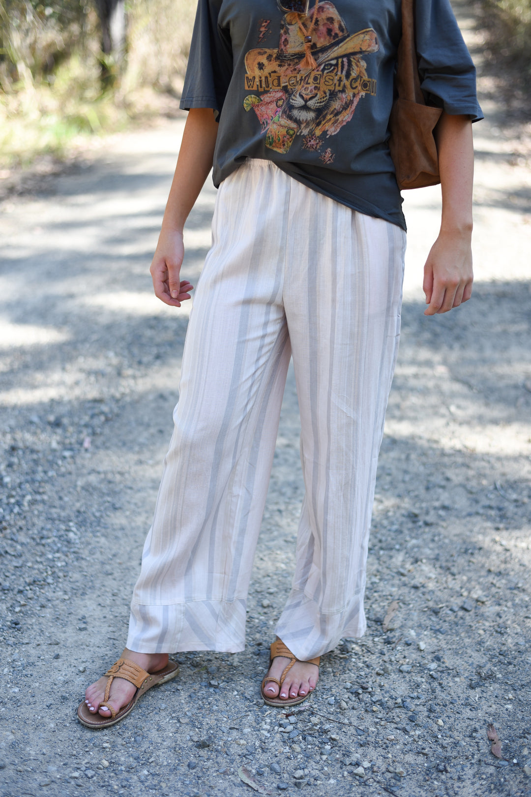 Blush Horizon Stripe Pants