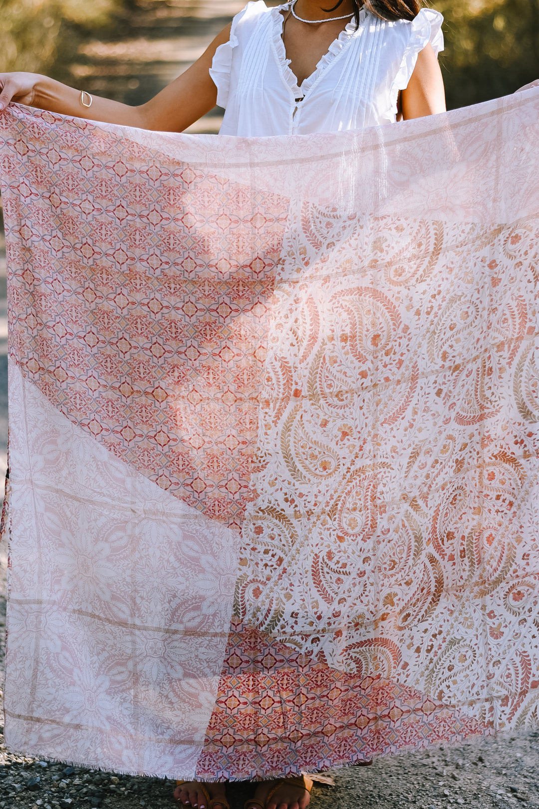 Blush Paisley Scarf