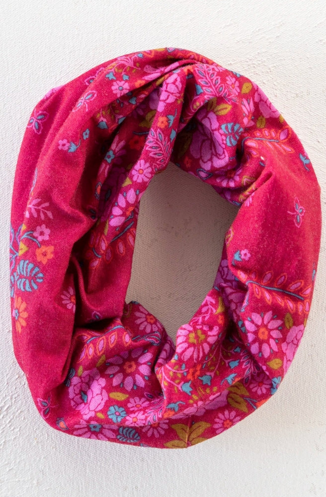 Boho Bandeau Merlot Floral Bandana