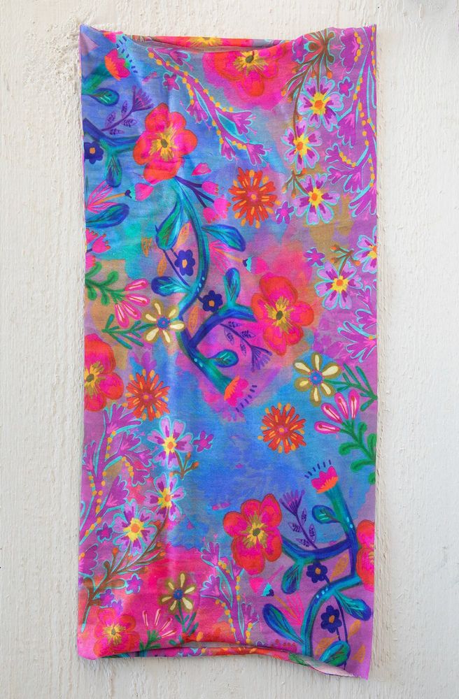 Boho Bandeau Neon Blue Pink