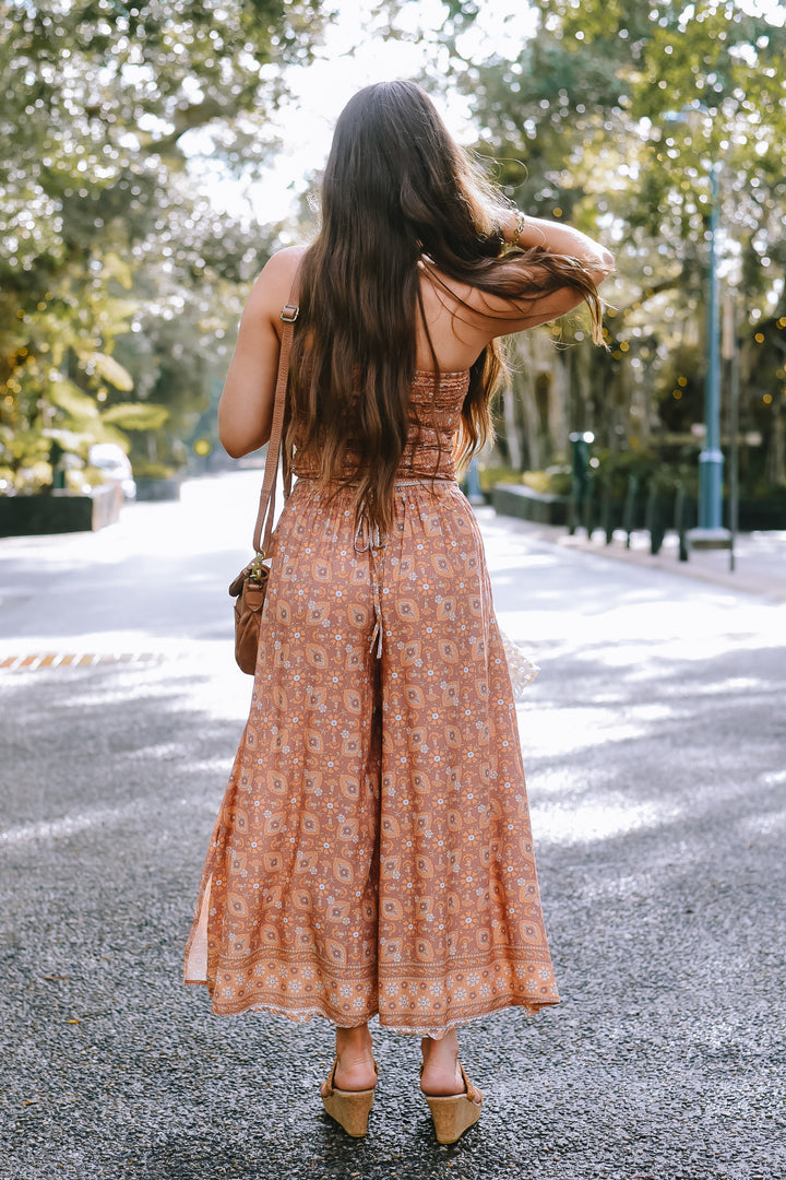 Brown Bayou Long Tube Top Back View