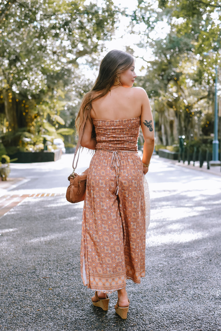 Brown Bayou Long Tube Top Back View