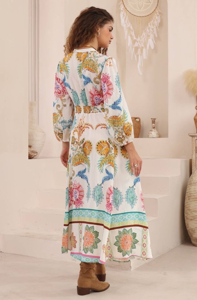 Calipso Bloom Long Sleeve Maxi Dress